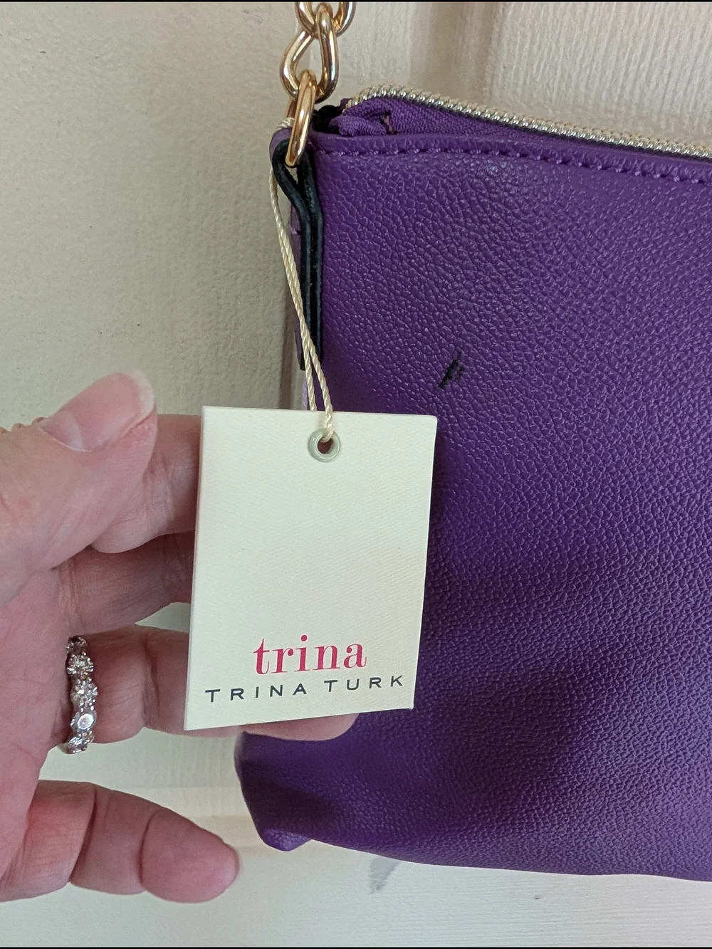 NWT Trina Turk Purple Floral Crossbody Bag -  Women
